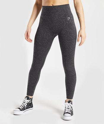 Gymshark Adapt Animal Seamless Ženske Tajice Crne | HR 4103HAP